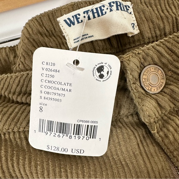 Free People We The Free Come as You Are Cord Maxi Skirt in Chocolate size 8 NWT - Picture 9 of 11